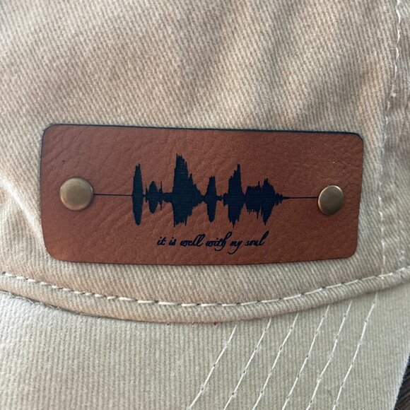 It Is Well With My Soul Soundwave Vintage Washed Beige Hat - Picture 3 of 4